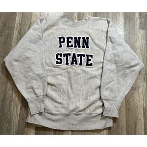 Vtg‎ 80s Champion Reverse Weave Penn State Crewneck Sweatshirt Warm Up XL USA